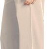 Femiss Women's Beige Wide Leg Trousers – High Waisted Tailored Relaxed Fit Office Work Pants