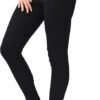 Women's Skinny Stretch Trousers – Black | Smart Casual Office & School Uniform Pants with Pockets