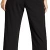 Femiss Women's Black Wide Leg Trousers – High Waisted Tailored Relaxed Fit Office Work Pants