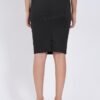Women's Black Pencil Midi Skirt – Stretch Bodycon Work & School Uniform Skirt
