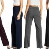 Femiss Women's Black Wide Leg Trousers – High Waisted Tailored Relaxed Fit Office Work Pants