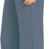 Femiss Women's Denim Blue Wide Leg Trousers – High Waisted Tailored Relaxed Fit Office Work Pants