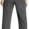 Femiss Women's Grey Wide Leg Trousers – High Waisted Tailored Relaxed Fit Office Work Pants