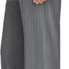 Femiss Women's Grey Stripe Wide Leg Trousers – High Waisted Tailored Relaxed Fit Office Work Pants