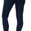 Women's Skinny Stretch Trousers – Navy Blue | Smart Casual Office & School Uniform Pants with Pockets