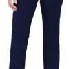 Femiss Women's Navy Blue Straight Leg Trousers – High Waisted Stretch School & Office Work Pants