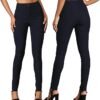 Femiss Women's Navy Blue Skinny School & Office Trousers – Stretch Slim Fit Work Pants