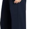 Femiss Women's Navy Blue Wide Leg Trousers – High Waisted Tailored Relaxed Fit Office Work Pants