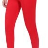 Women's Skinny Stretch Trousers – Red | Smart Casual Office & School Uniform Pants with Pockets