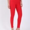 Women's Skinny Stretch Trousers – Red | Smart Casual Office & School Uniform Pants with Pockets