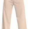 Femiss Women's Stone Stripe Wide Leg Trousers – High Waisted Tailored Relaxed Fit Office Work Pants